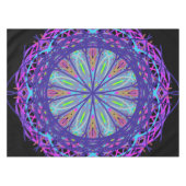 Tablette, Lila Kaleidoskop-Blume Tischdecke (Vorderseite (Horizontal))