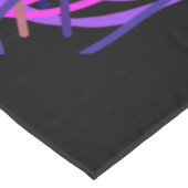 Tablette, Lila Kaleidoskop-Blume Tischdecke (Schrägansicht)