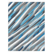 Tablette mit grauem, weißem und blauem Muster Tischdecke (Vorderseite)