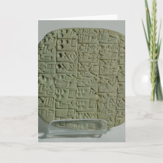 Tablette mit keilförmigem Skript Karte (Vorderseite)