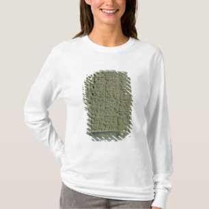 Tablette mit keilförmigem Skript T-Shirt