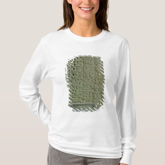 Tablette mit keilförmigem Skript T-Shirt (Vorderseite)