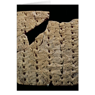 Tablette mit keilförmigem Skript, von Uruk