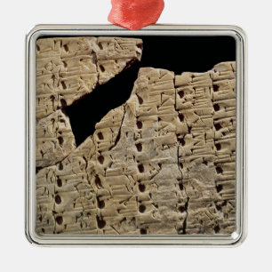 Tablette mit keilförmigem Skript, von Uruk Ornament Aus Metall