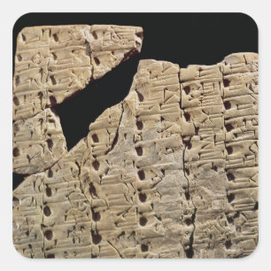 Tablette mit keilförmigem Skript, von Uruk Quadratischer Aufkleber