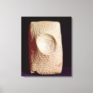 Tablette mit keilförmiger Aufschrift Leinwanddruck