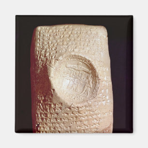 Tablette mit keilförmiger Aufschrift Magnet