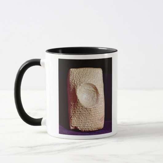 Tablette mit keilförmiger Aufschrift Tasse (Links)