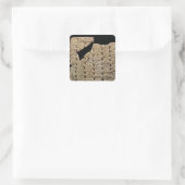 Tablette mit Keilschrift aus Uruk Quadratischer Aufkleber (Tasche)