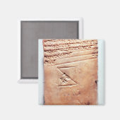 Tablette mit Keilschrift, c.1830-1530 v. Chr. Magnet (Vorderseite/Rückseite)