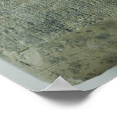 Tablette mit Keilschrift Poster (Ecke)