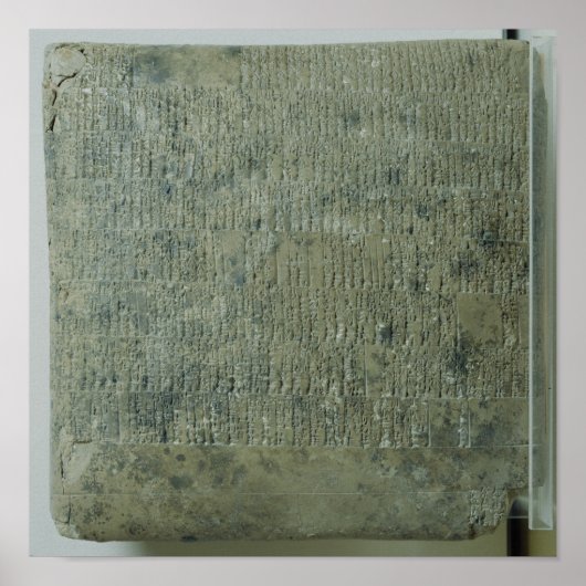 Tablette mit Keilschrift Poster (Vorne)