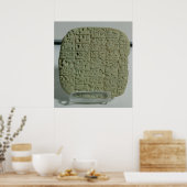 Tablette mit Keilschrift Poster (Küche)