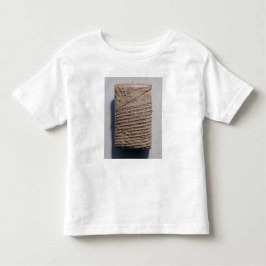 Tablette mit vierzehn Linien eines mathematischen Kleinkind T-shirt (Vorderseite)