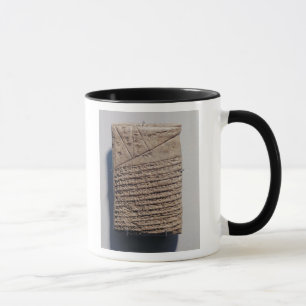Tablette mit vierzehn Linien eines mathematischen Tasse