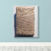 Tablette mit vierzehn Zeilen mathematischem Text Leinwanddruck (Insitu (Holzboden))