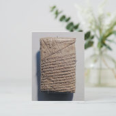 Tablette mit vierzehn Zeilen mathematischem Text Postkarte (Stehend Vorderseite)