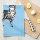 Tablette Pastelltiere Katzen Frauen leicht rosa Geschirrtuch (Viertel Falte)