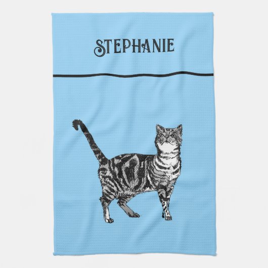 Tablette Pastelltiere Katzen Frauen leicht rosa Geschirrtuch (Vertikal)