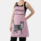 Tablette Pastelltiere Katzen Frauen leicht rosa Schürze (InSitu)