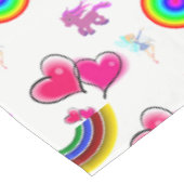 Tablette Rosa Herzen Tischdecke (Schrägansicht)