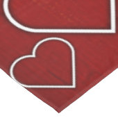 Tablette Rotes und Weißes Herz Tischdecke (Schrägansicht)