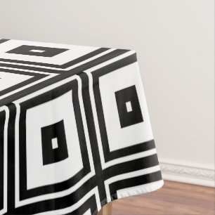 Tablette Schwarz/Weiß Tischdecke
