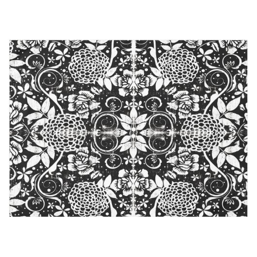 Tablette Schwarz-Weiß Tischdecke (Vorderseite (Horizontal))