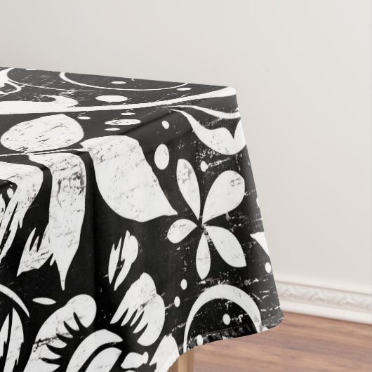 Tablette Schwarz-Weiß Tischdecke (Beispiel)