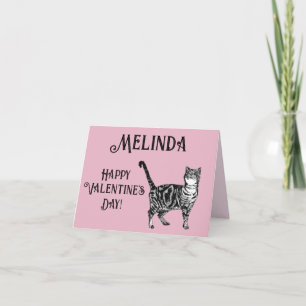 Tablette Tablette Pastell Pink Katze Valentinstag  Karte