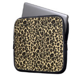 Tablette-u. Laptop-Hülse - Leopard-Pelz Laptopschutzhülle (Vorderseite Links)
