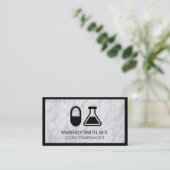 Tablette und Beaker | Apotheker Visitenkarte (Stehend Vorderseite)
