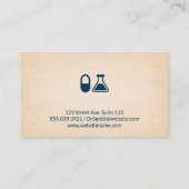 Tablette und Beaker | Pharmazeutische Terminkarte (Rückseite)