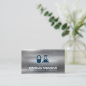 Tablette und Beaker | Pharmazeutisches Logo | Meta Visitenkarte (Stehend Vorderseite)