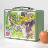 Tablette und Blätter Mittagspause Metall Brotdose (Beispiel)