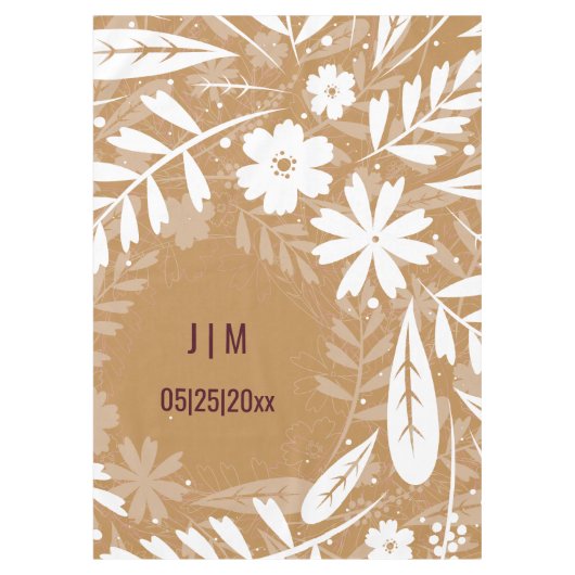 Tablette zum Einnehmen, braun und weiß Tischdecke (Vorderseite)