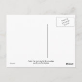 Tablette zum Hausschuhen Tier Postkarte (Rückseite)