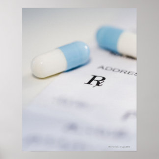 Tabletten auf schriftliche Verschreibung Poster