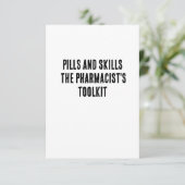 Tabletten und Fertigkeiten - das Instrumentarium d Dankeskarte (Stehend Vorderseite)