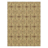 Tablettenbraun-gelbe Wirbel Tischdecke (Vorderseite)