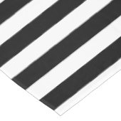 Tablettenfarbe Schwarz/Weiß Streifen Tischdecke (Schrägansicht)