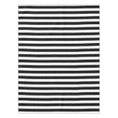 Tablettenfarbe Schwarz/Weiß Streifen Tischdecke (Vorderseite)