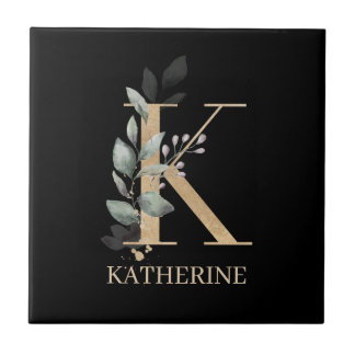 Tablettenfilm K Monogramm Personalisierte Keramik Fliese