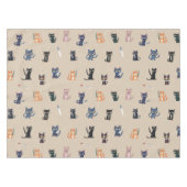Tablettenfilm, Katzen und Knives Tischdecke (Vorderseite (Horizontal))
