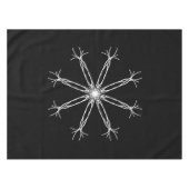 Tablettenfilm, Schwarz/Weiß, Kaleidoskop-Blume Tischdecke (Vorderseite (Horizontal))