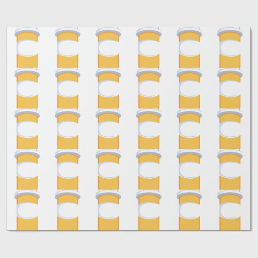 Tablettenfläschchen Geschenkpapier (Flach)