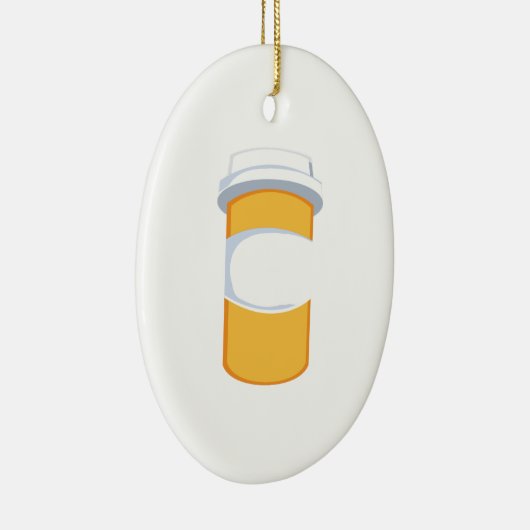 Tablettenfläschchen Keramikornament (Rechts)