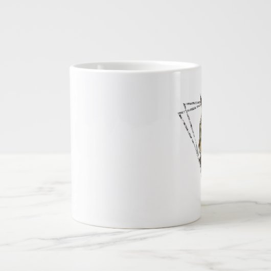 Tablettenhülle mit Imitaten Silber Glitzer Rahmen Jumbo-Tasse (Vorderseite)