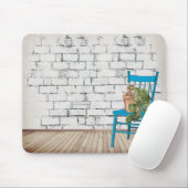 Tablettenkat in gepotteter Pflanze Mousepad (Mit Mouse)