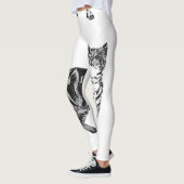 Tablettenkatze Cool Animal Black & White Leggings (Links)